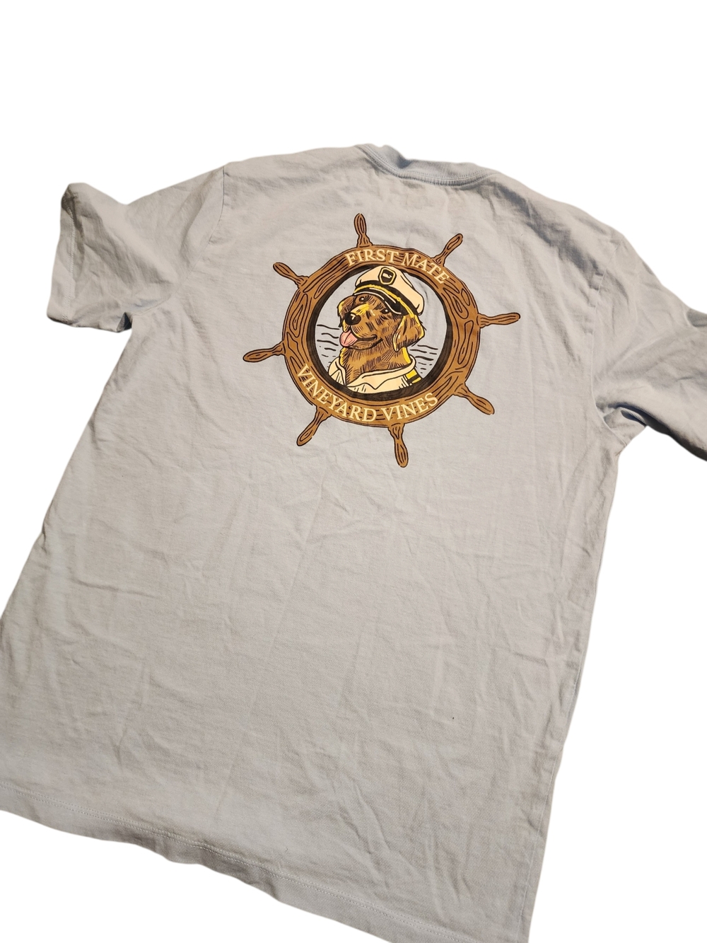 Vineyard Vines BLUE 'First Mate' Dog Graphic Tee